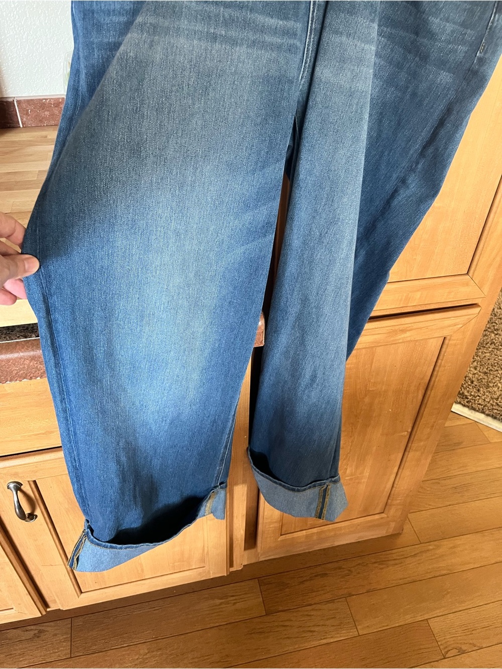 Halara cuffed wide jeans